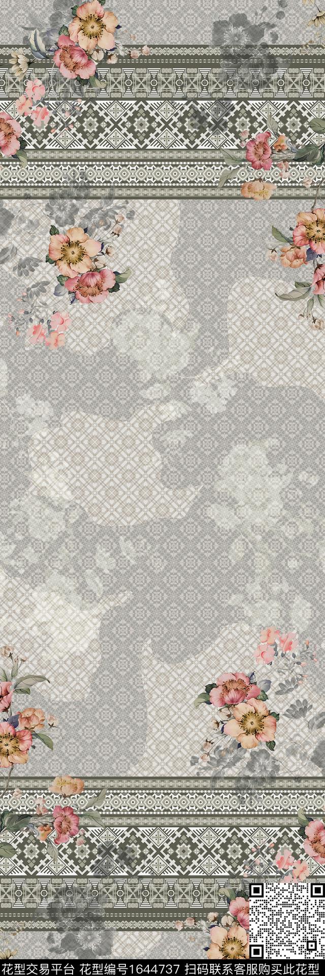 中东定位花花卉数码印花华亿平台下载（图片编号: 1644737） - 瓦栏（Walan）