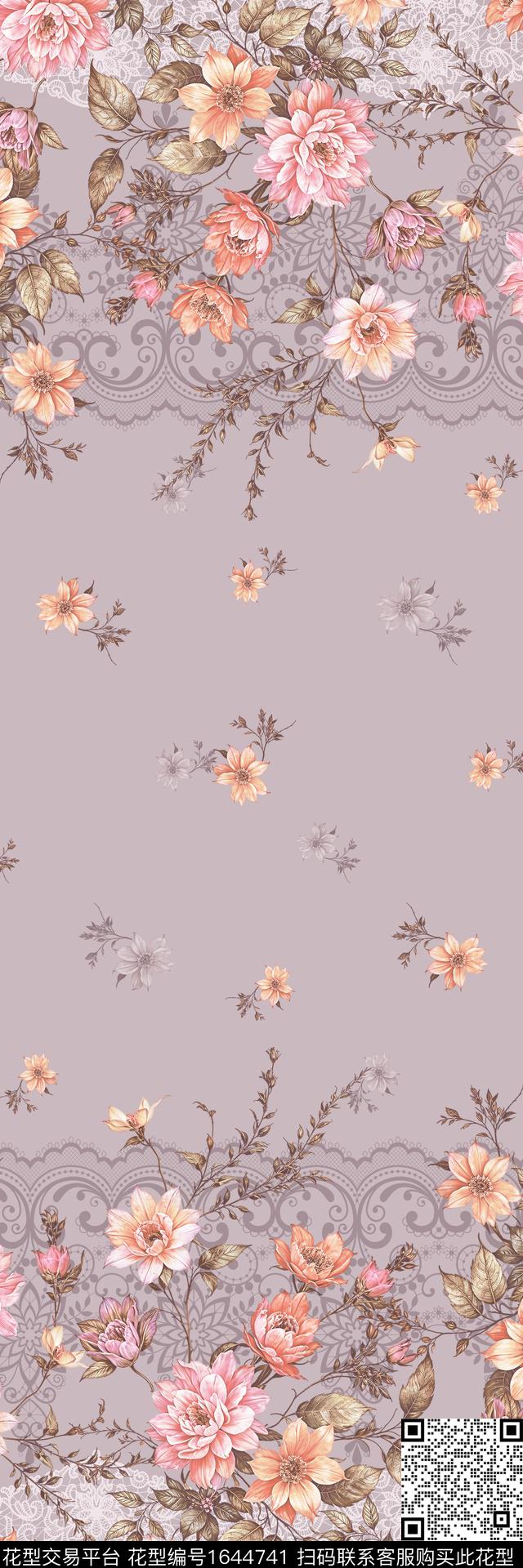 中东定位花花卉数码印花华亿平台下载（图片编号: 1644741） - 瓦栏（Walan）
