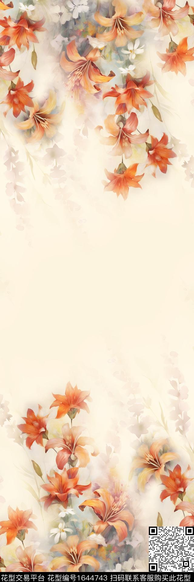 中东定位花花卉数码印花华亿平台下载（图片编号: 1644743） - 瓦栏（Walan）