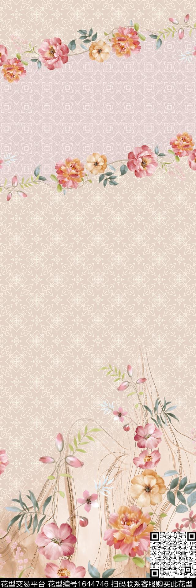 中东定位花花卉数码印花华亿平台下载（图片编号: 1644746） - 瓦栏（Walan）