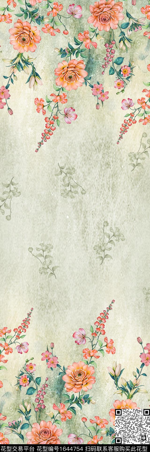 中东定位花花卉数码印花华亿平台下载（图片编号: 1644754） - 瓦栏（Walan）