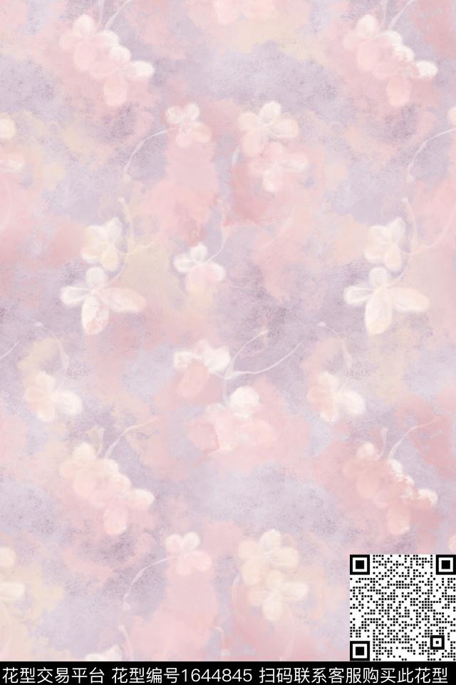 小清新侘寂花卉数码印花华亿平台下载（图片编号: 1644845） - 瓦栏（Walan）