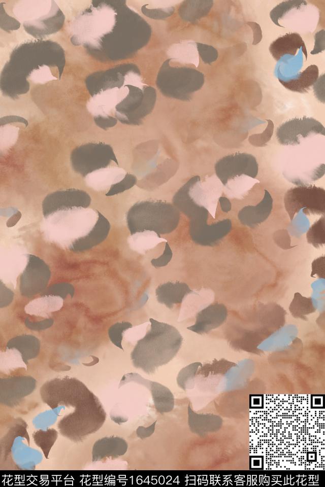 豹纹动物纹肌理数码印花华亿平台下载（图片编号: 1645024） - 瓦栏（Walan）