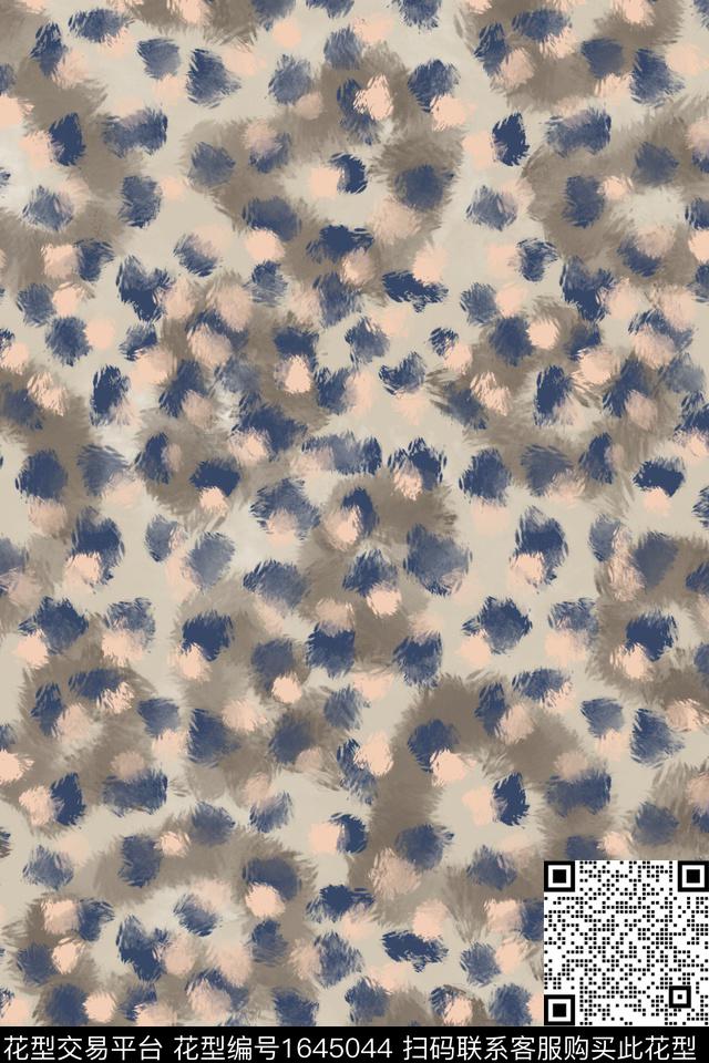 点彩豹纹动物纹数码印花华亿平台下载（图片编号: 1645044） - 瓦栏（Walan）
