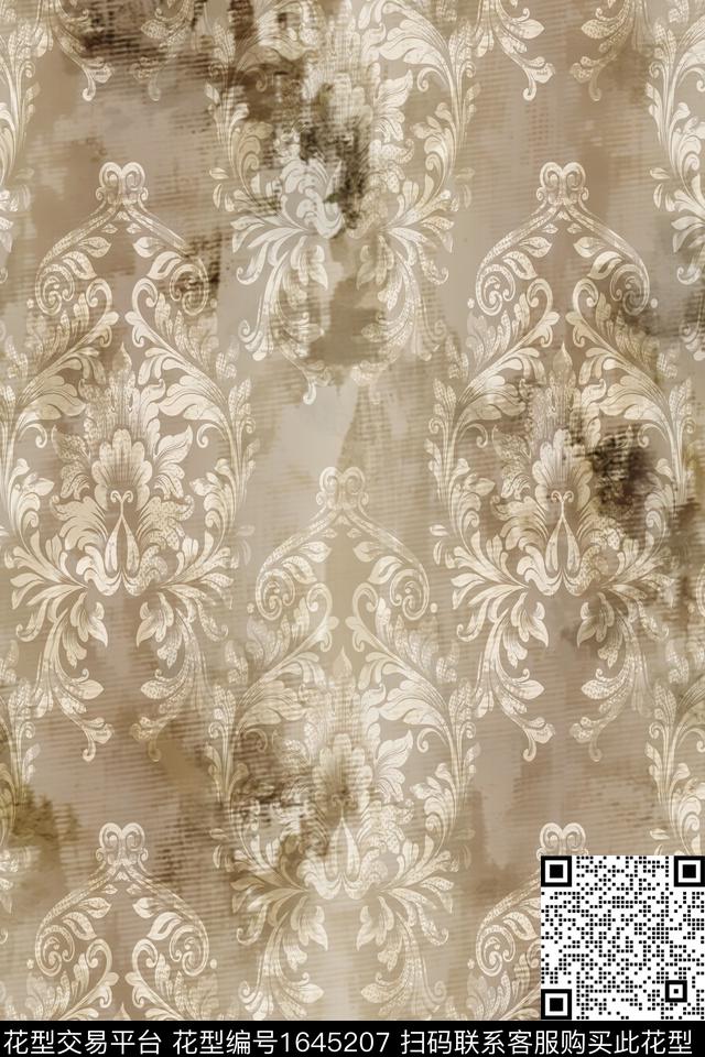 年轻女装小清新复古数码印花华亿平台下载（图片编号: 1645207） - 瓦栏（Walan）