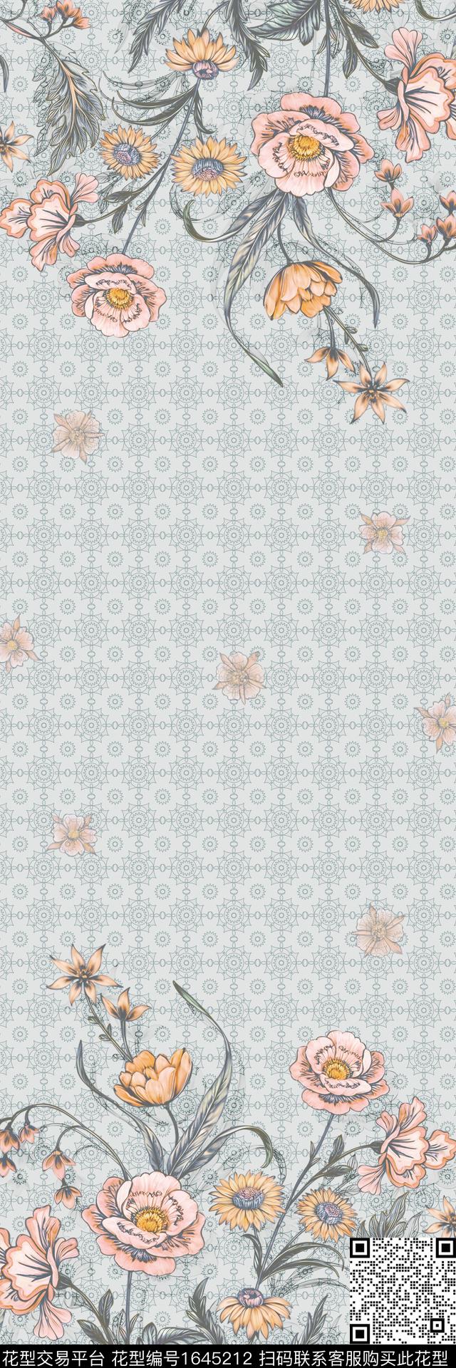 中东定位花花卉数码印花华亿平台下载（图片编号: 1645212） - 瓦栏（Walan）
