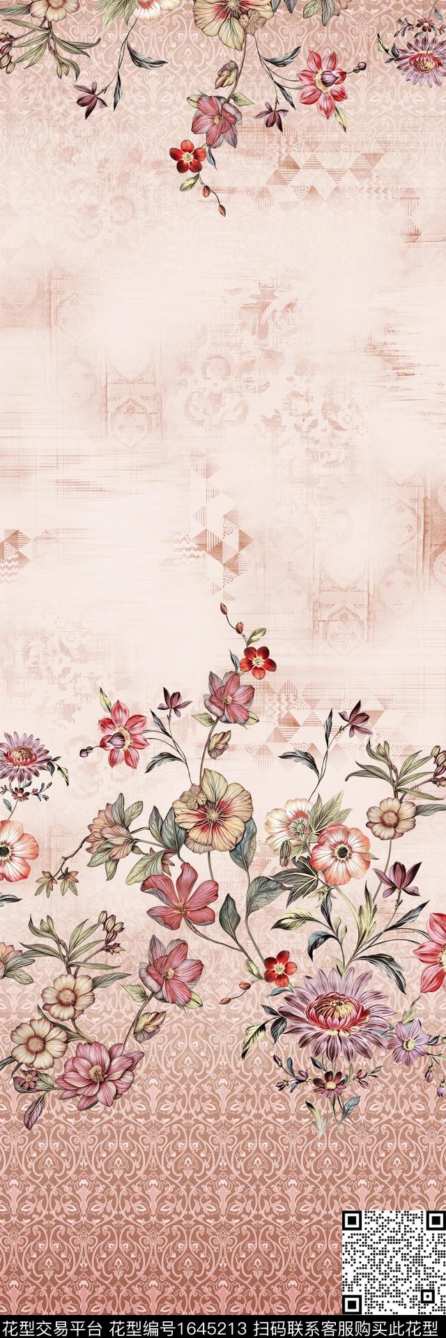 中东定位花花卉数码印花华亿平台下载（图片编号: 1645213） - 瓦栏（Walan）