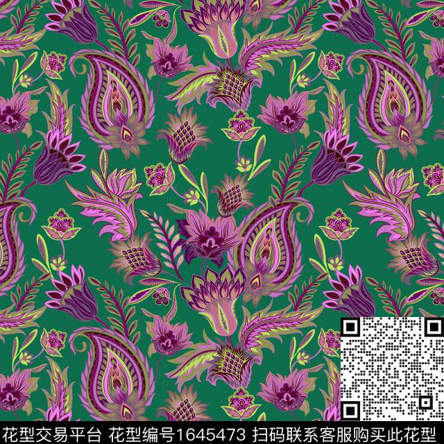 古典花纹民族风印度传统印花华亿平台下载（图片编号: 1645473） - 瓦栏（Walan）