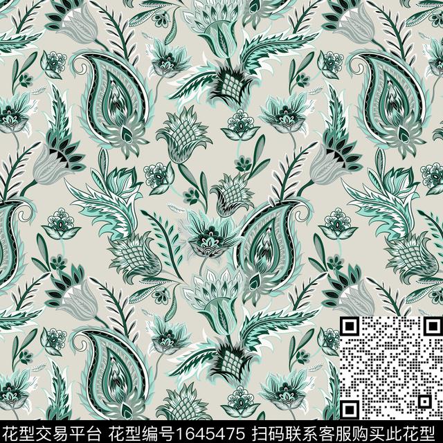 古典花纹民族风印度传统印花华亿平台下载（图片编号: 1645475） - 瓦栏（Walan）