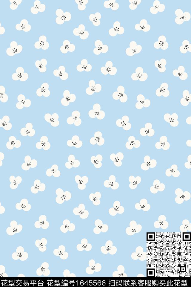 年轻女装小清新花卉数码印花华亿平台下载（图片编号: 1645566） - 瓦栏（Walan）