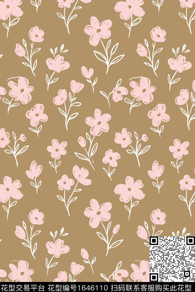 年轻女装花卉小碎花数码印花华亿平台下载（图片编号: 1646110） - 瓦栏（Walan）