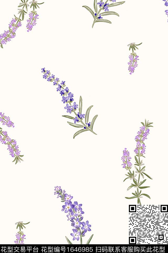 花卉小碎花大牌风数码印花华亿平台下载（图片编号: 1646985） - 瓦栏（Walan）