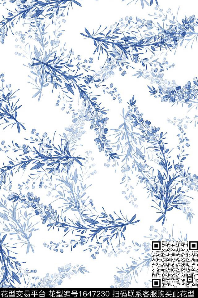 花卉小碎花大牌风数码印花华亿平台下载（图片编号: 1647230） - 瓦栏（Walan）