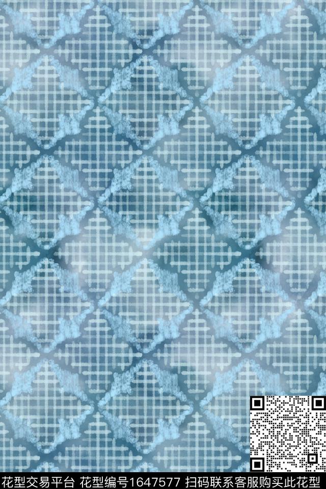 肌理格子几何数码印花华亿平台下载（图片编号: 1647577） - 瓦栏（Walan）
