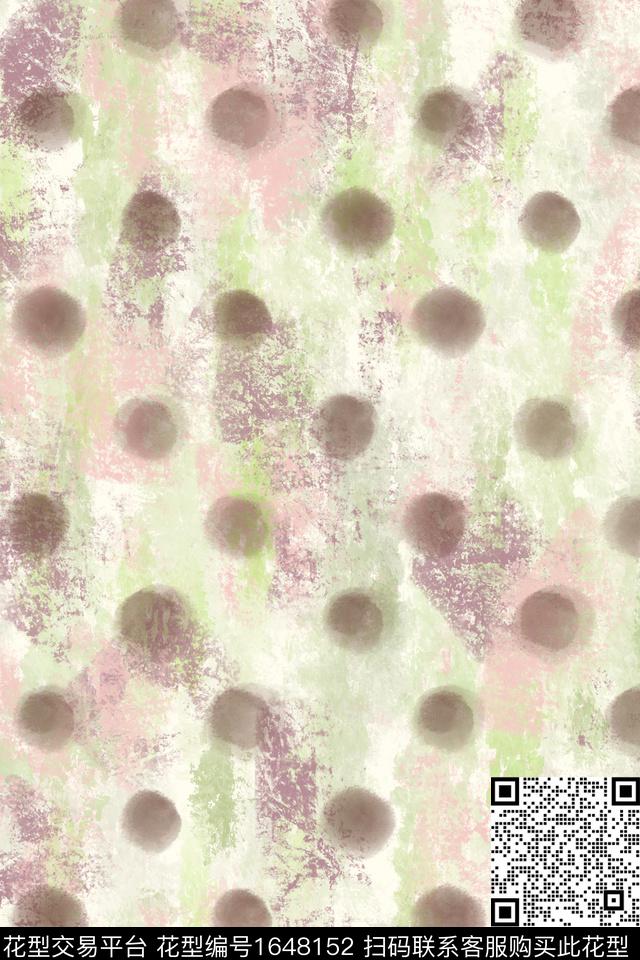 肌理简约波点数码印花华亿平台下载（图片编号: 1648152） - 瓦栏（Walan）