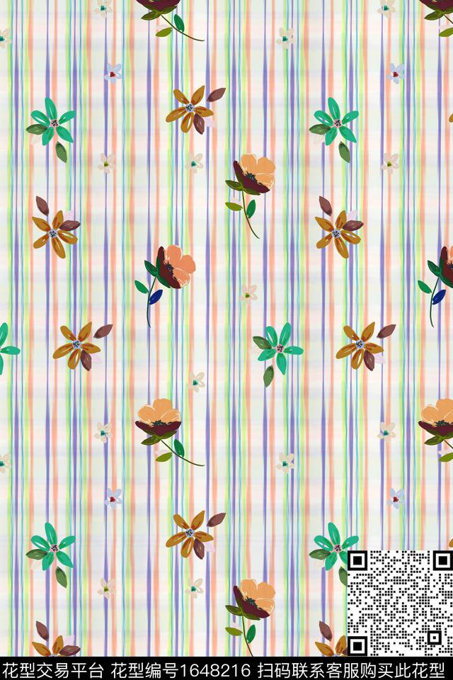 年轻女装真丝花卉数码印花华亿平台下载（图片编号: 1648216） - 瓦栏（Walan）