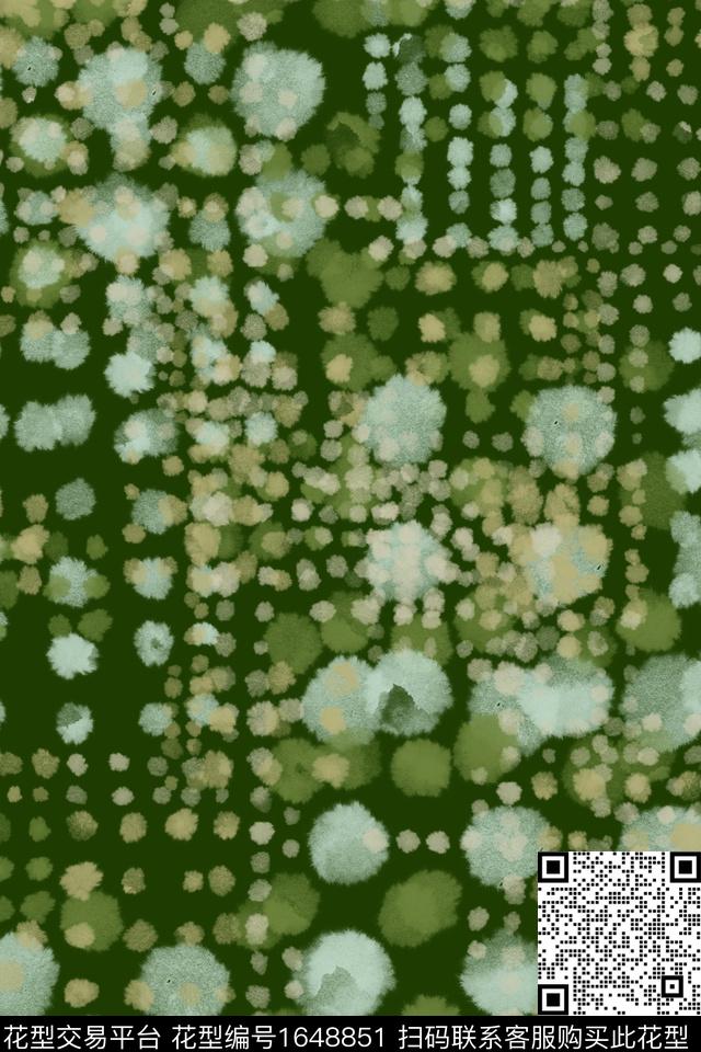 肌理水彩波点数码印花华亿平台下载（图片编号: 1648851） - 瓦栏（Walan）