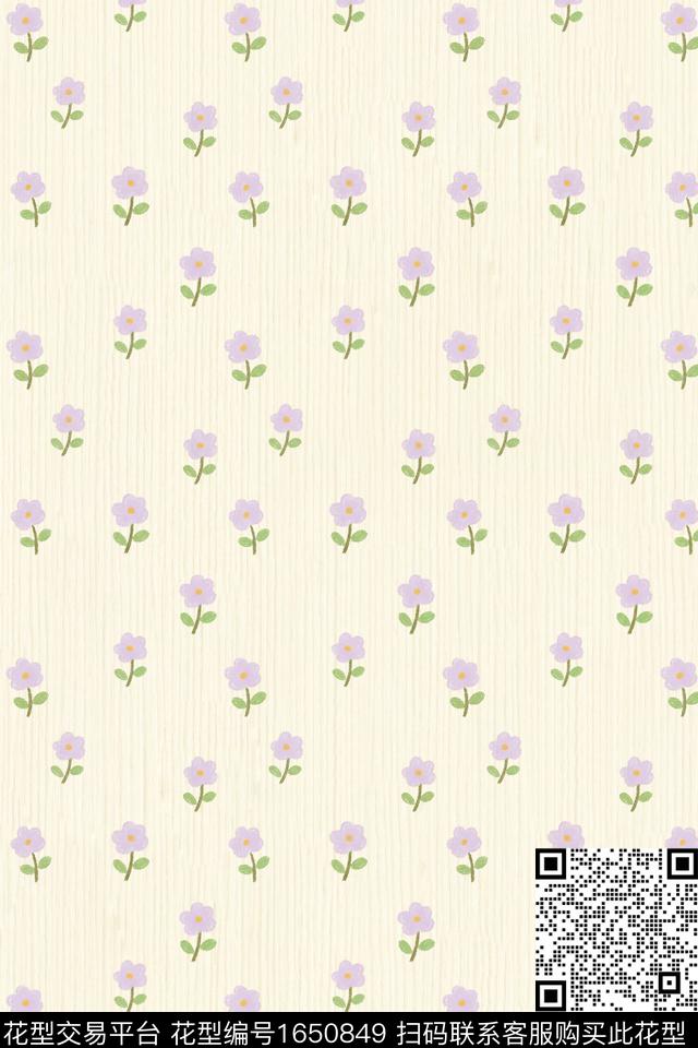 小清新花卉小碎花数码印花华亿平台下载（图片编号: 1650849） - 瓦栏（Walan）