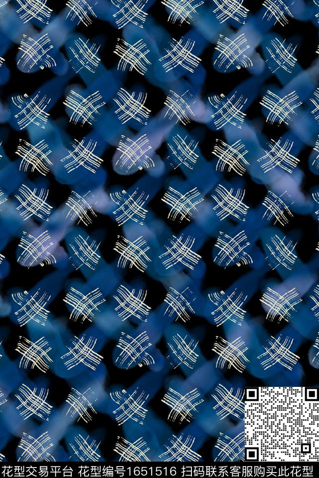 肌理简约格子数码印花华亿平台下载（图片编号: 1651516） - 瓦栏（Walan）