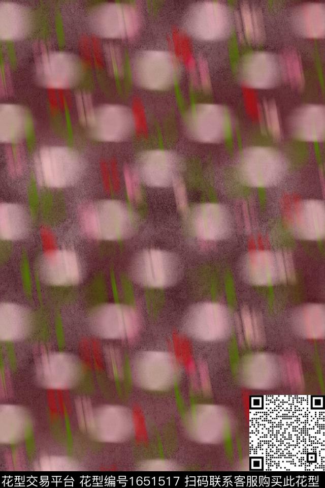 水彩朦胧花卉波点数码印花华亿平台下载（图片编号: 1651517） - 瓦栏（Walan）