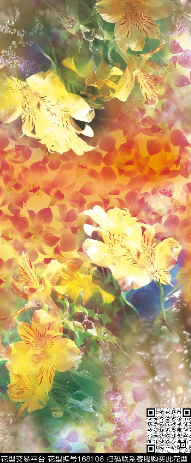 花写实照片数码印花华亿平台下载（图片编号: 168106） - 瓦栏（Walan）