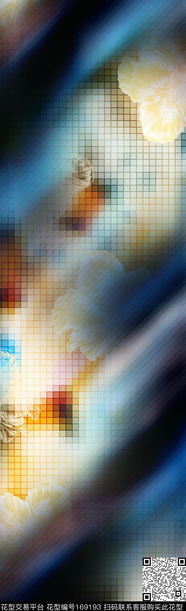 抽象时尚定位数码印花华亿平台下载（图片编号: 169193） - 瓦栏（Walan）