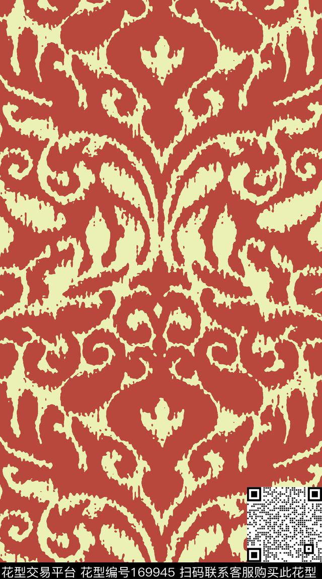 复古花纹植物纹传统印花华亿平台下载（图片编号: 169945） - 瓦栏（Walan）