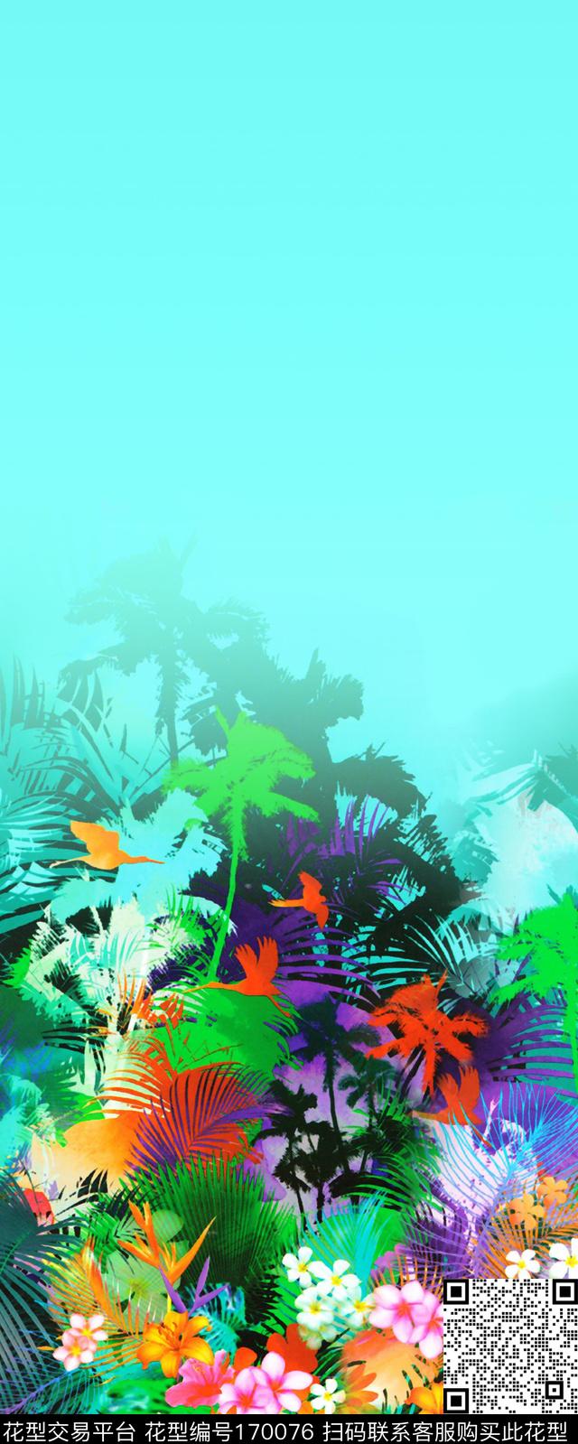 定位花窗帘床上用品数码印花华亿平台下载（图片编号: 170076） - 瓦栏（Walan）