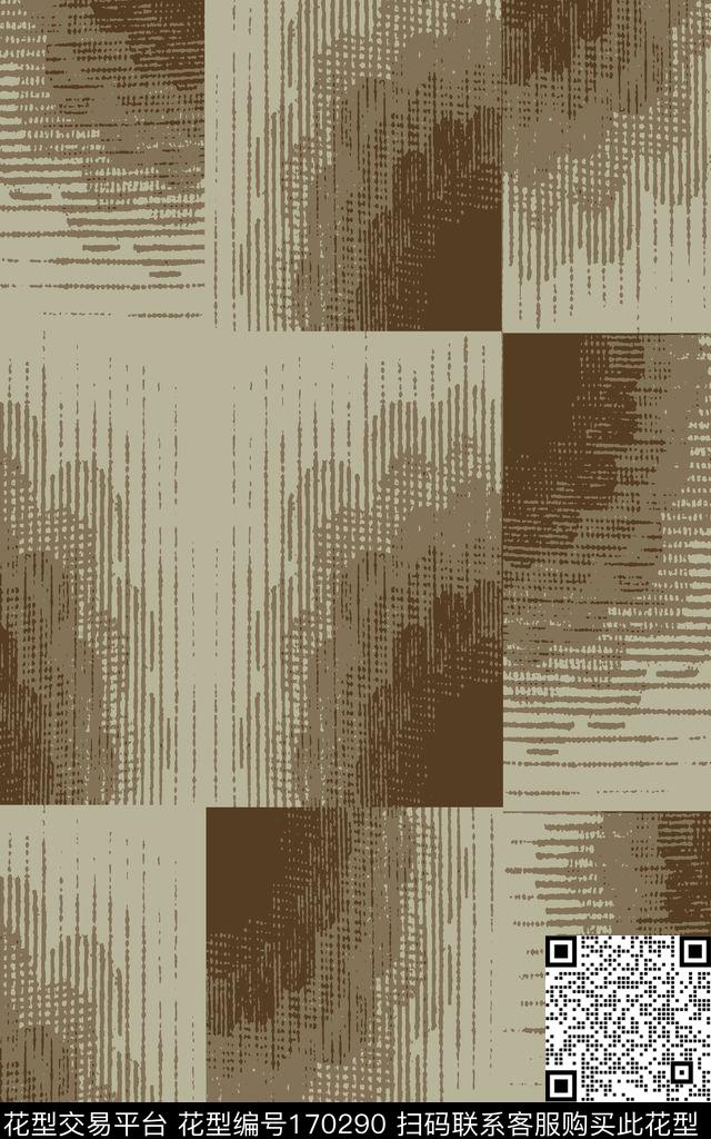 抽象格子方块数码印花华亿平台下载（图片编号: 170290） - 瓦栏（Walan）