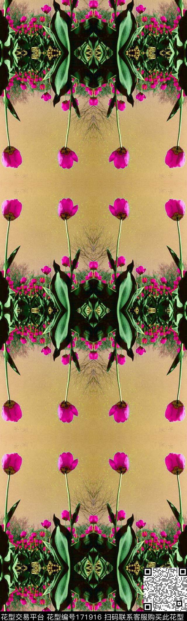 花朵写实花卉数码印花华亿平台下载（图片编号: 171916） - 瓦栏（Walan）