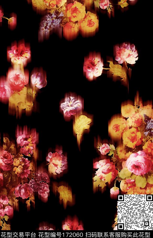 小碎花花朵花卉数码印花华亿平台下载（图片编号: 172060） - 瓦栏（Walan）