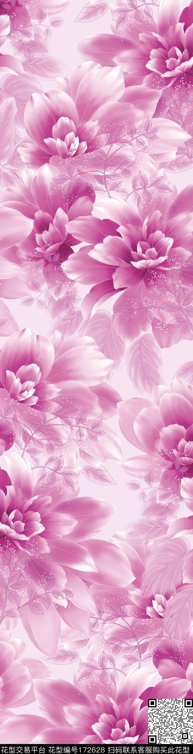 花卉满地花满底花数码印花华亿平台下载（图片编号: 172628） - 瓦栏（Walan）