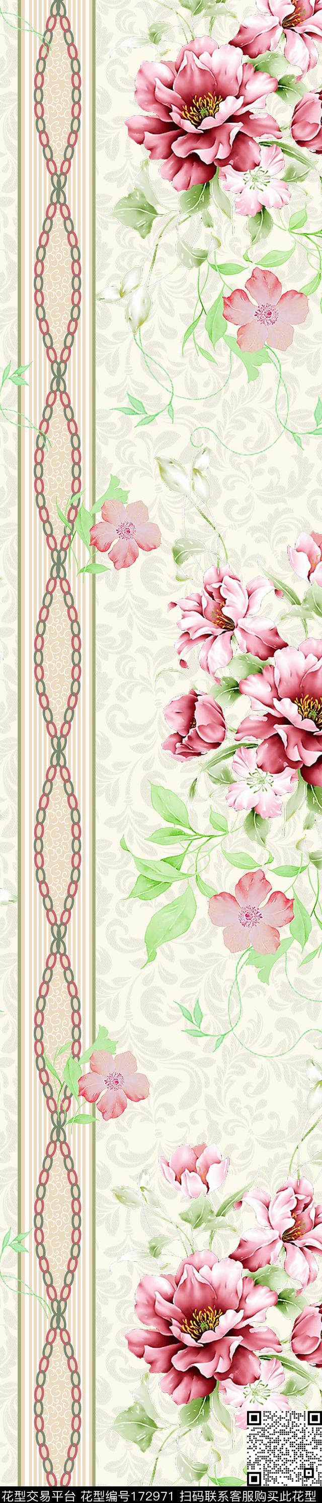 花卉清新欧式传统印花华亿平台下载（图片编号: 172971） - 瓦栏（Walan）