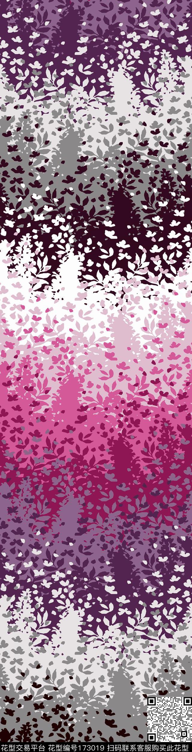 水草抽象红色传统印花华亿平台下载（图片编号: 173019） - 瓦栏（Walan）