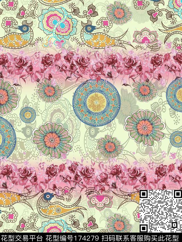 传统印花华亿平台下载（图片编号: 174279） - 瓦栏（Walan）