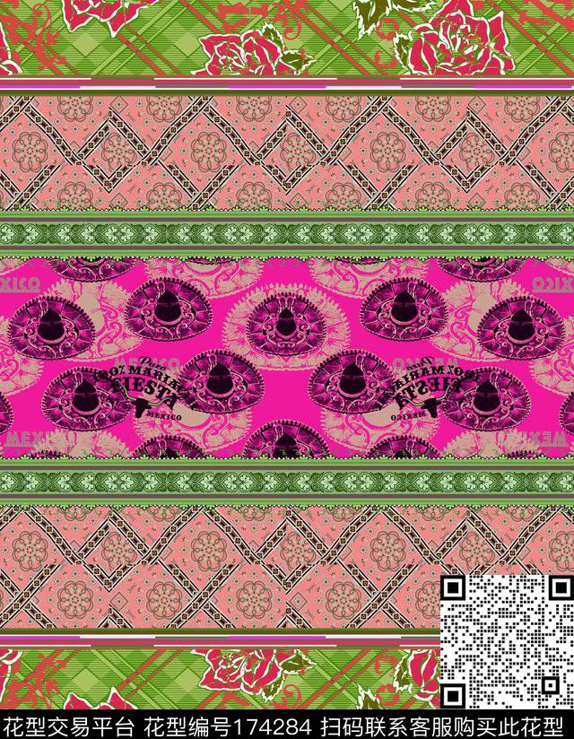 传统印花华亿平台下载（图片编号: 174284） - 瓦栏（Walan）