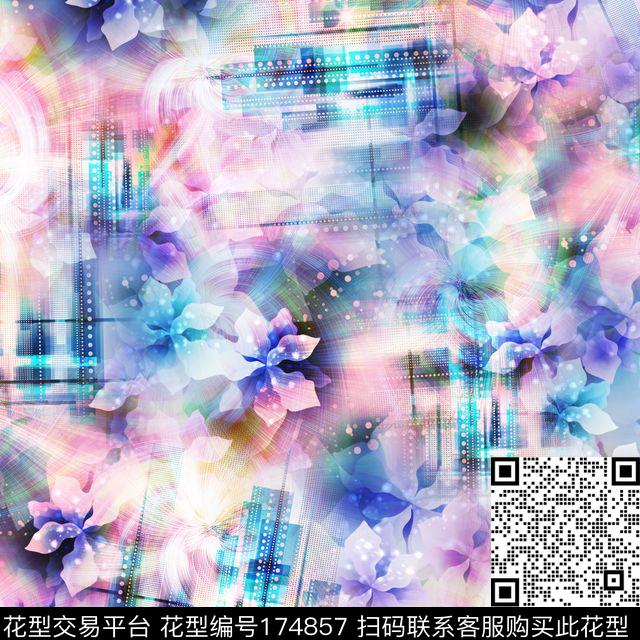 数码服装格子数码印花华亿平台下载（图片编号: 174857） - 瓦栏（Walan）