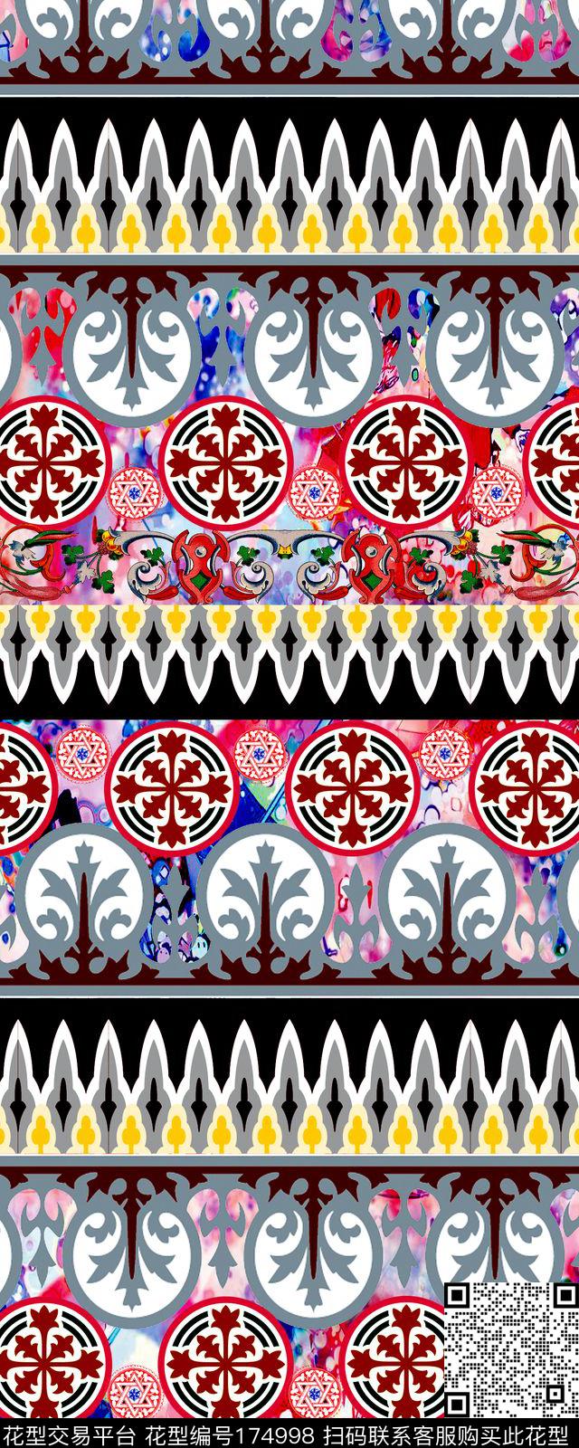 传统几何定位传统印花华亿平台下载（图片编号: 174998） - 瓦栏（Walan）