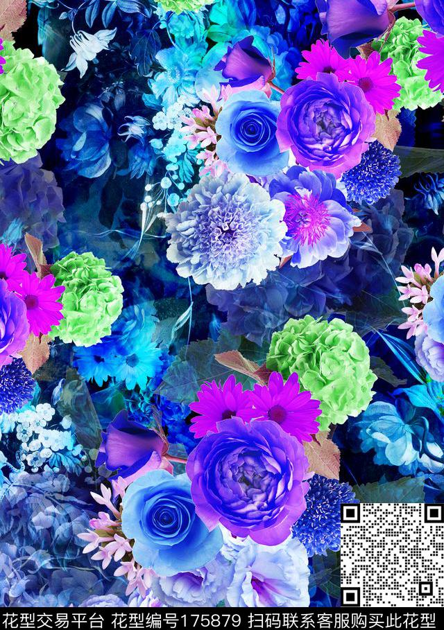 摄影写实照片花卉绚丽数码印花华亿平台下载（图片编号: 175879） - 瓦栏（Walan）