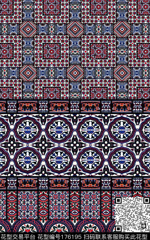 T-异域风情/Exotic民族风数码印花华亿平台下载（图片编号: 176195） - 瓦栏（Walan）
