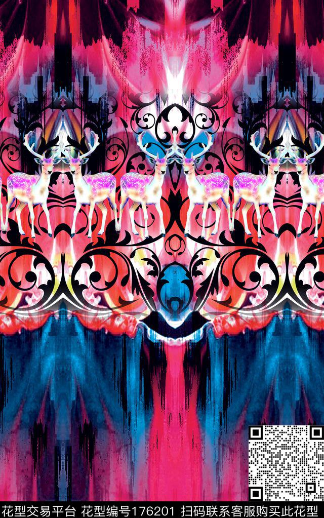 定位花窗帘床上用品数码印花华亿平台下载（图片编号: 176201） - 瓦栏（Walan）