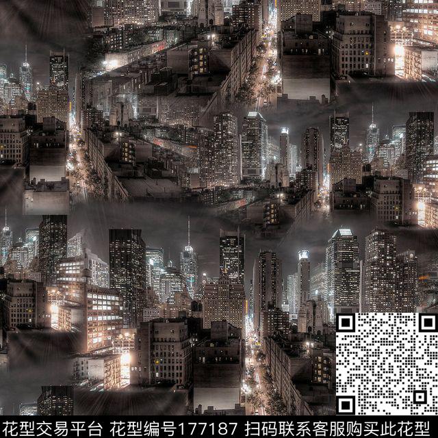 建筑景观夜景摄影照片数码印花华亿平台下载（图片编号: 177187） - 瓦栏（Walan）