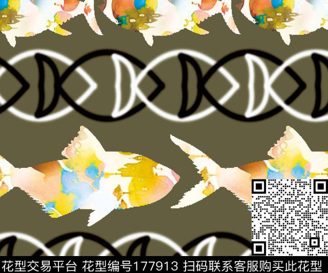 鱼动物数码印花华亿平台下载（图片编号: 177913） - 瓦栏（Walan）