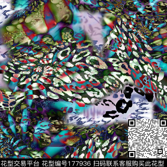 斑驳纹理肌理抽象数码印花华亿平台下载（图片编号: 177936） - 瓦栏（Walan）