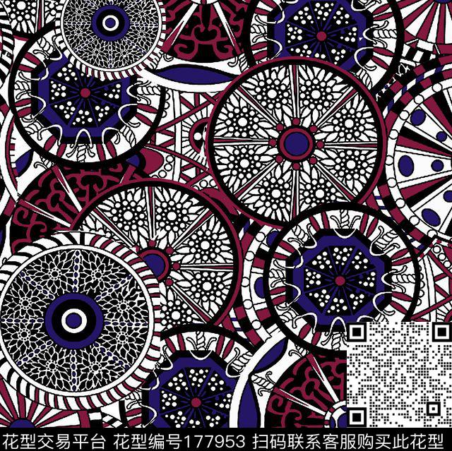 平面印花传统印花圆形数码印花华亿平台下载（图片编号: 177953） - 瓦栏（Walan）