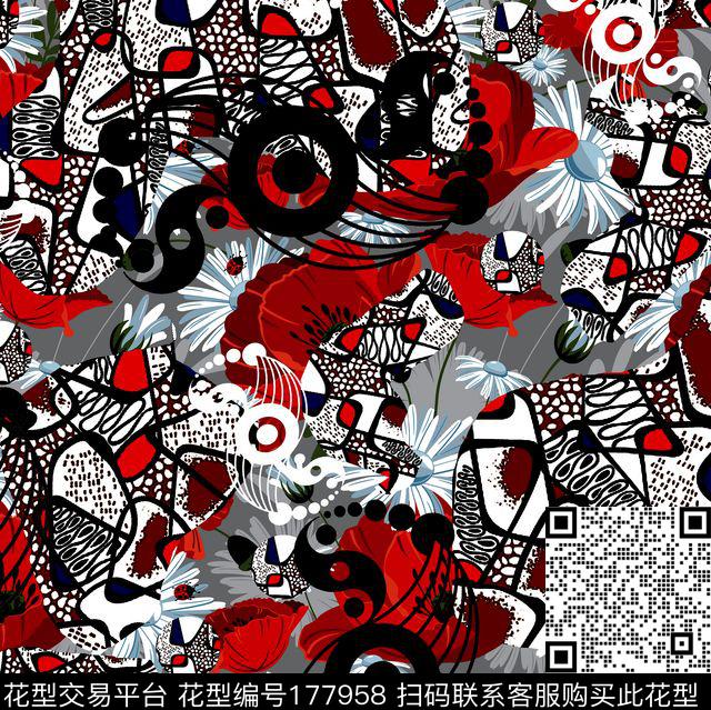 圆形不规则形状数码印花华亿平台下载（图片编号: 177958） - 瓦栏（Walan）