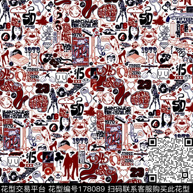 手绘水彩卡通数码印花华亿平台下载（图片编号: 178089） - 瓦栏（Walan）