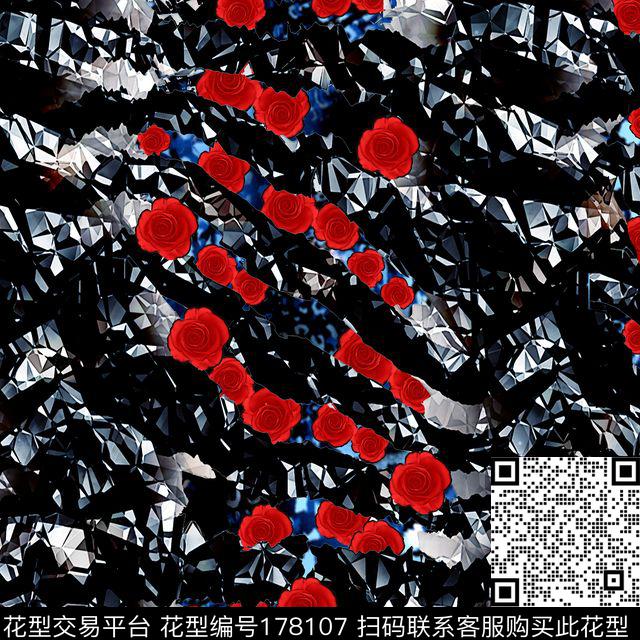 玫瑰肌理玻璃数码印花华亿平台下载（图片编号: 178107） - 瓦栏（Walan）