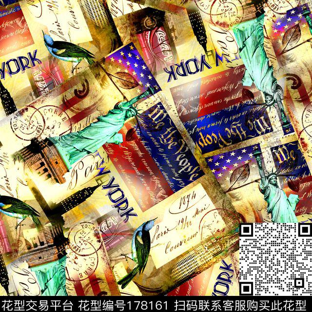 拼贴数码印花华亿平台下载（图片编号: 178161） - 瓦栏（Walan）