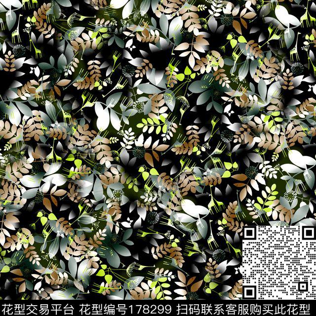 长颈鹿叶子数码印花华亿平台下载（图片编号: 178299） - 瓦栏（Walan）